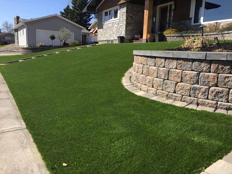 residential artificial grass front yard