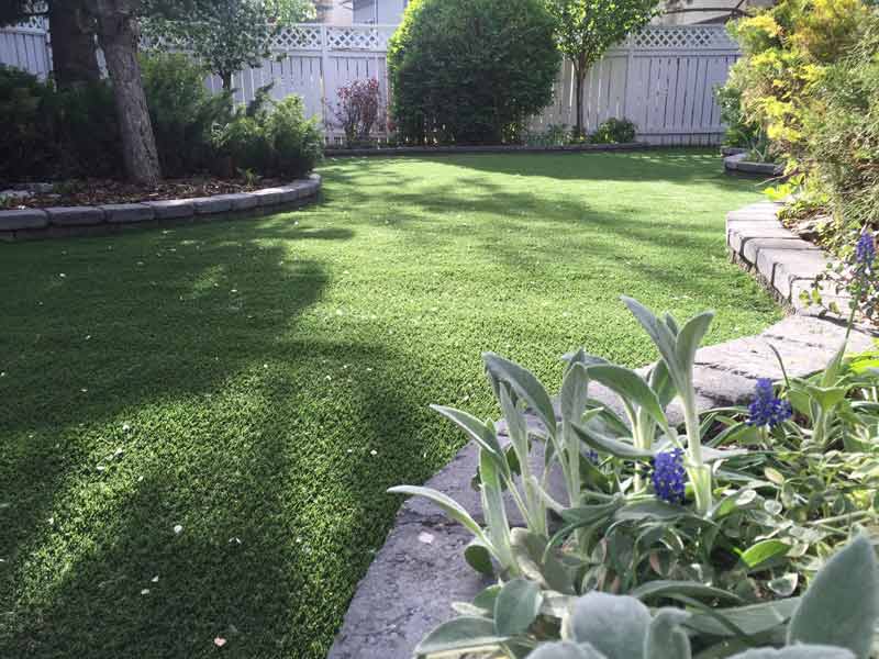 Residential artificial grass lawn