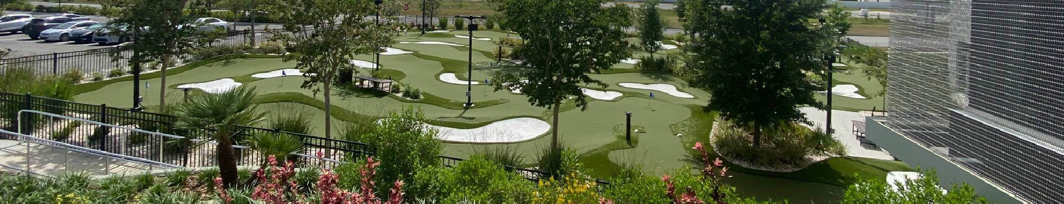 Artificial mini golf course installed by SYNLawn