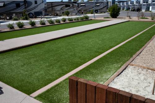 additional angle of a commercial bocce ball court