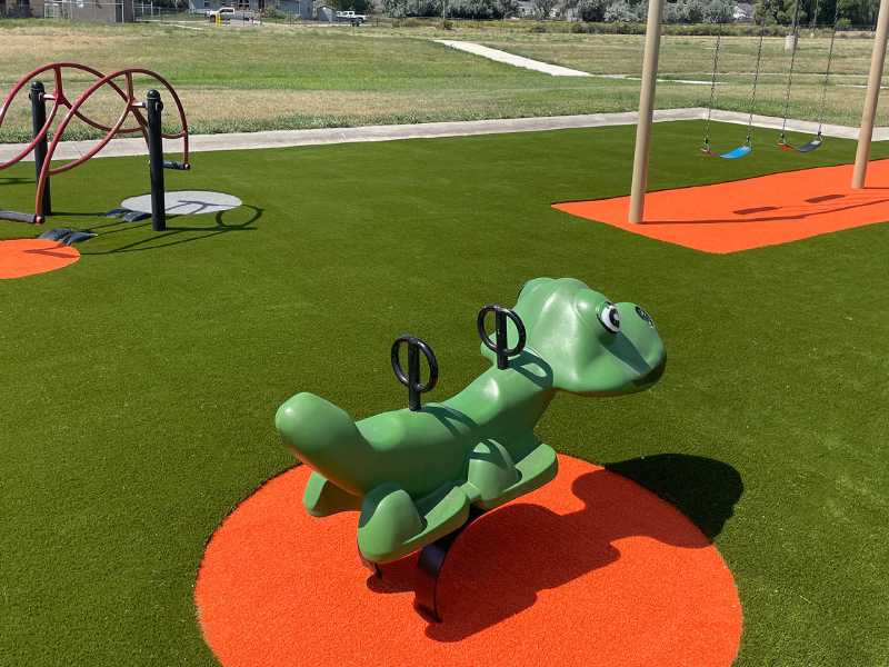 Artificial grass playground