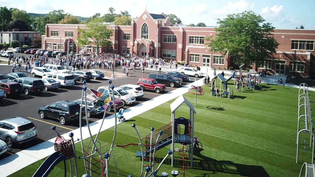 Alabama artificial grass for church playgrounds and courtyards