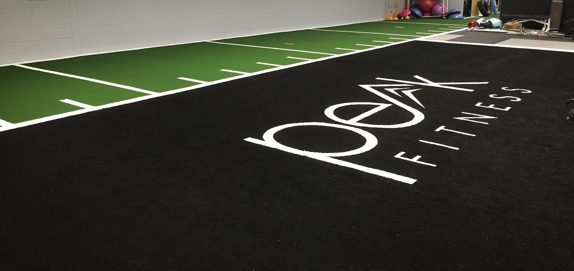 SYNLawn-artificial-grass-agility-indoor-weight-room-and-gym-surface Artificial grass indoor football field from SYNLawn